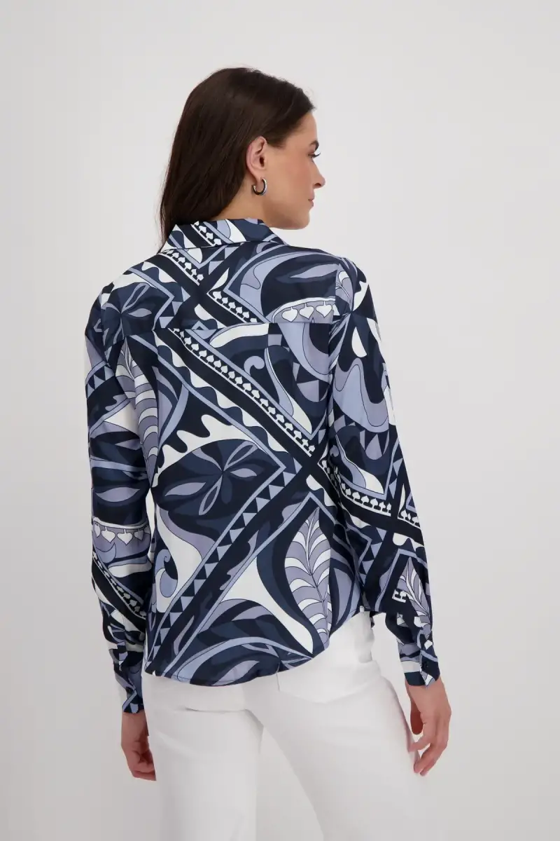 Monari Satin Bluse mit Ornamentmuster Hotsell