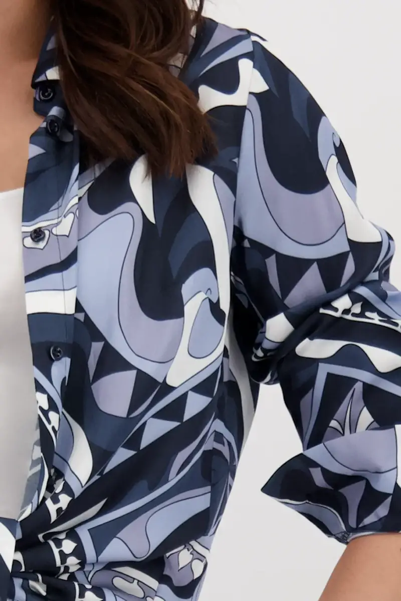 Monari Satin Bluse mit Ornamentmuster Hotsell