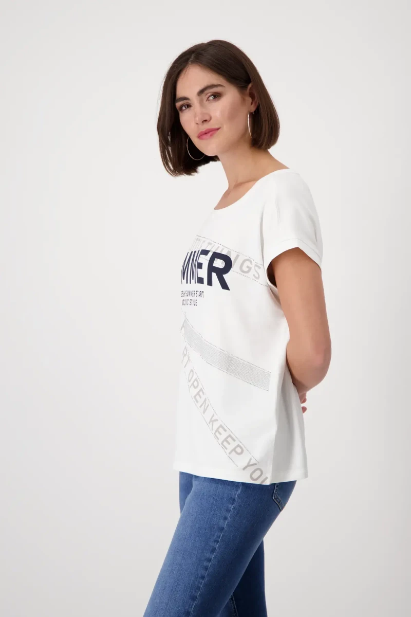 Monari Shirt mit Schrift im Angebot