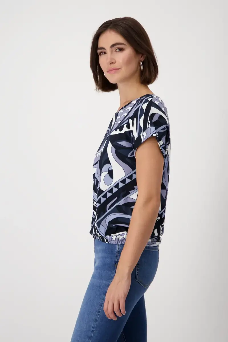 Monari T-Shirt mit Ornamentmuster Günstiger Verkauf