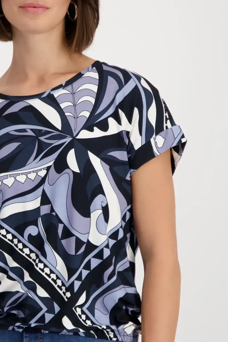 Monari T-Shirt mit Ornamentmuster Günstiger Verkauf