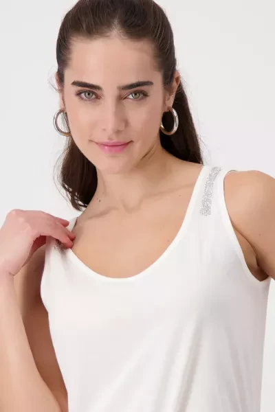 Monari T Shirt mit Strass Schrift Sonderangebot