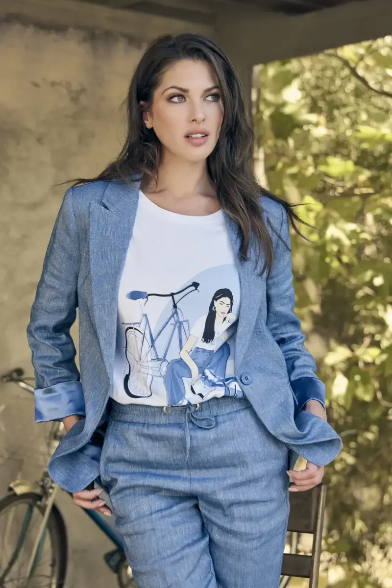 Monari T-Shirt mit Frauen Zeichnung Rabatt