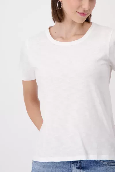 Monari T-Shirt mit Blumen Print und Strass Versandkostenfrei