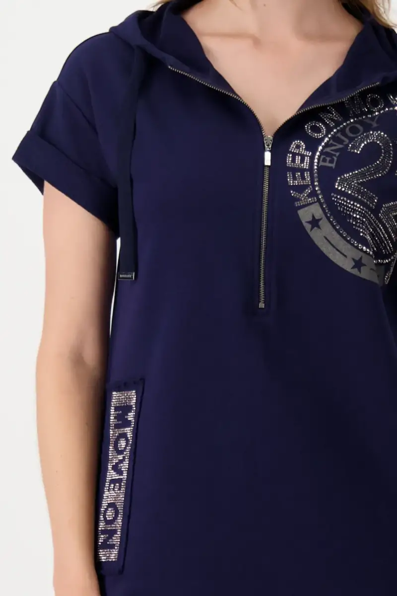 Monari Sweatkleid mit Kapuze Saisonschlussverkauf
