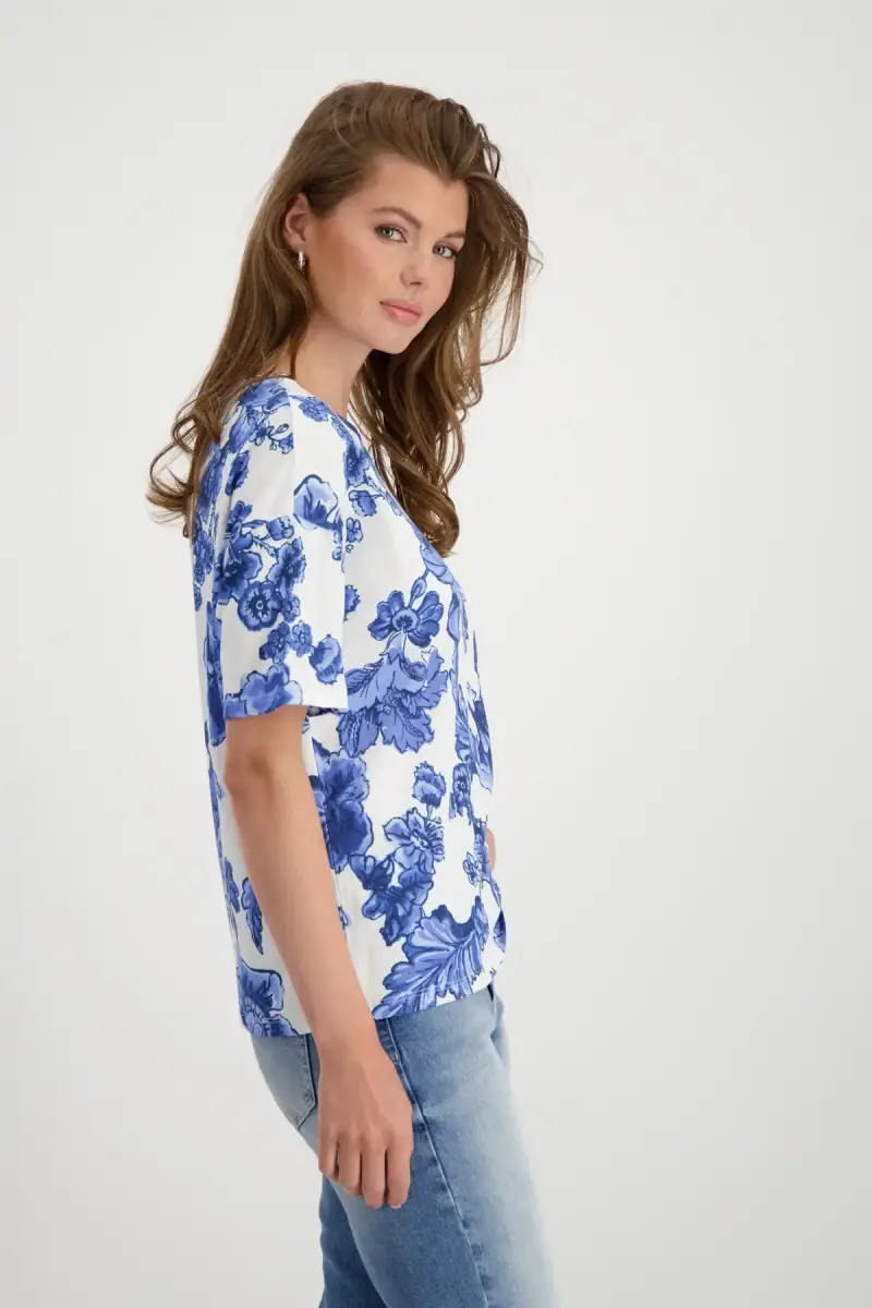 Monari T Shirt mit Blumen Sonderangebote