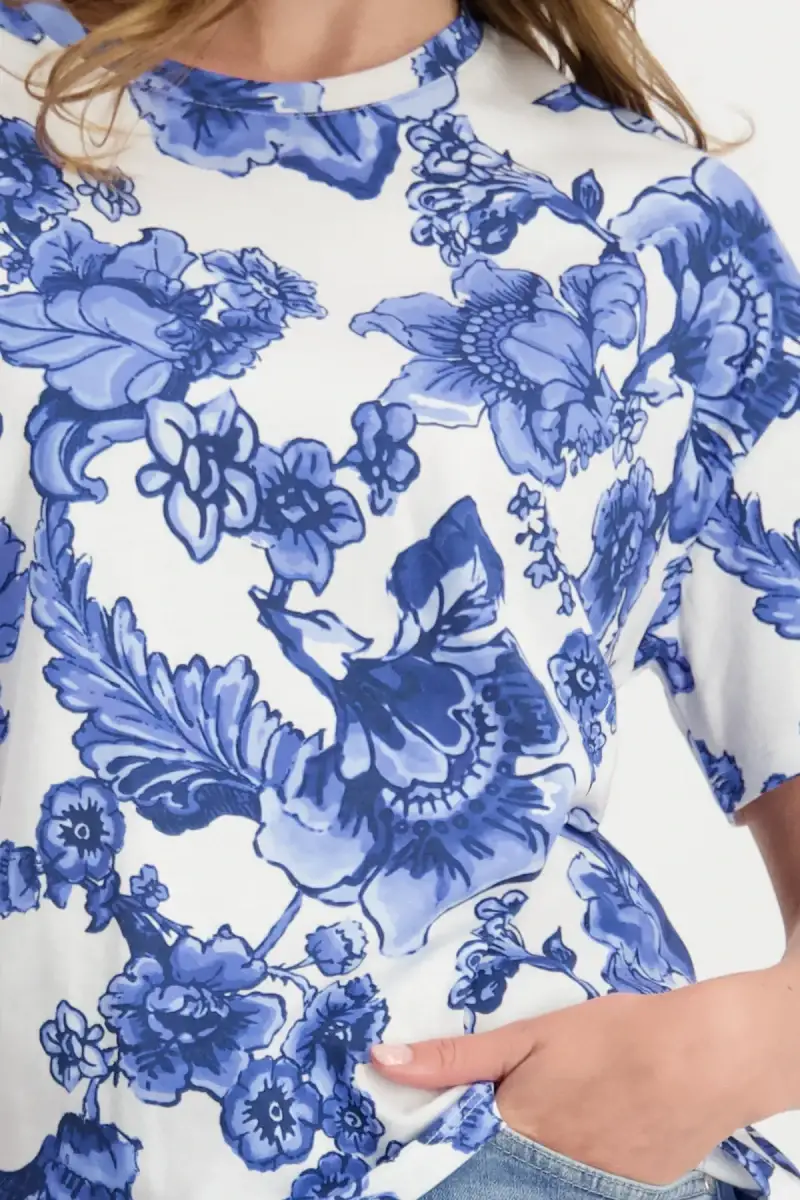Monari T Shirt mit Blumen Sonderangebote