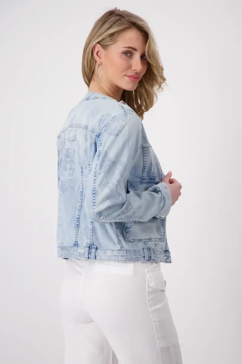 Monari Jeansjacke mit Blumenmuster Letzte 3 Tage
