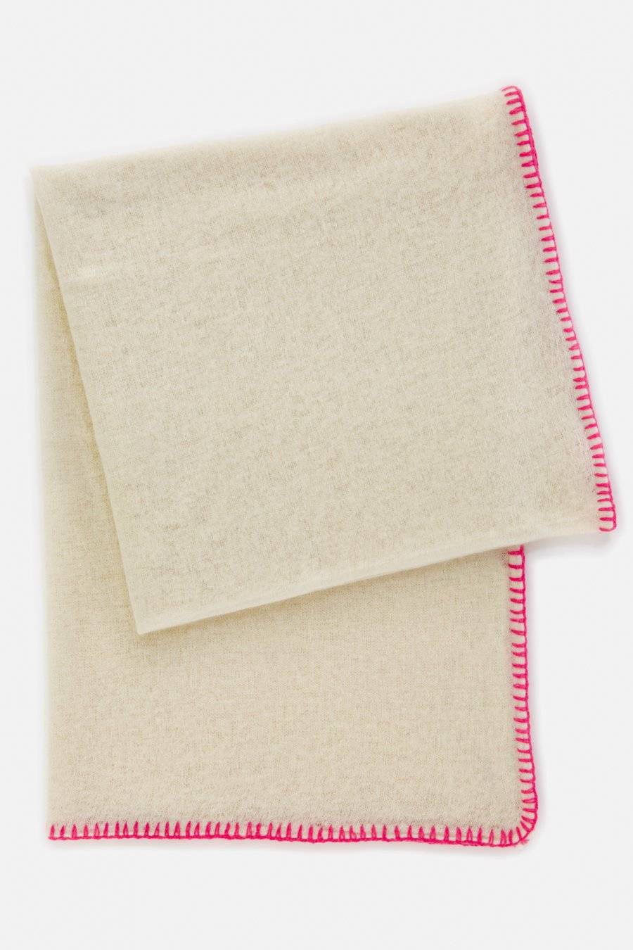 Mouleta Cashmere Schal | Colored Embroidery Border im Angebot