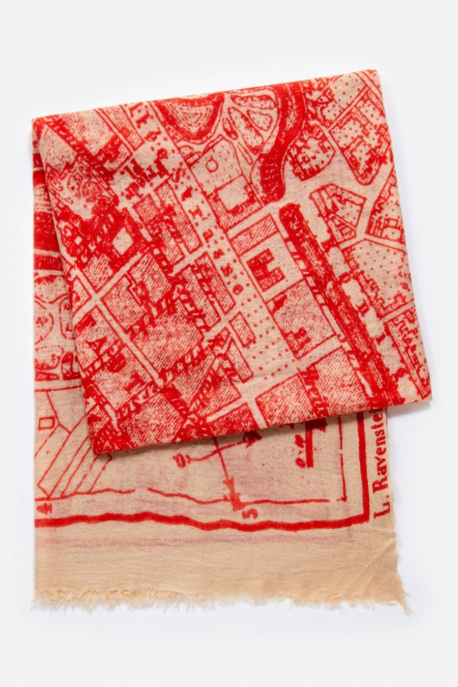 Mouleta Kaschmirschal Map Print Blitzverkäufe