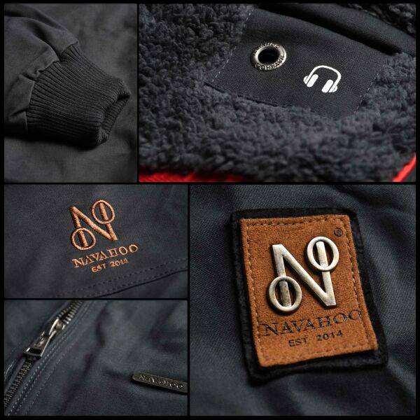 Navahoo Navahoo Herren Piloten Jacke mit Stehkragen Flash Sale