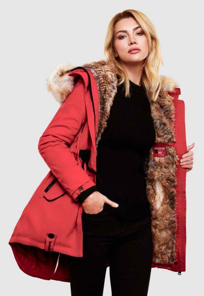 Navahoo Navahoo Bombii Damen Winterjacke lang mit Kunstfell Bestseller