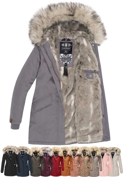 Navahoo Navahoo Cristal Damen Winterjacke Parka mit Kunstfell Sonderangebote