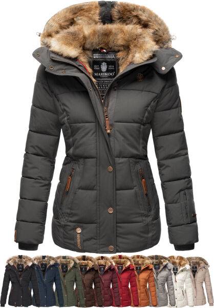 Navahoo Nekoo warm gefütterte Damen Winterjacke mit Kunstfell Online