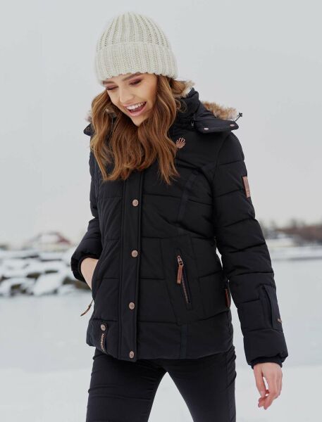 Navahoo Nekoo warm gefütterte Damen Winterjacke mit Kunstfell Online