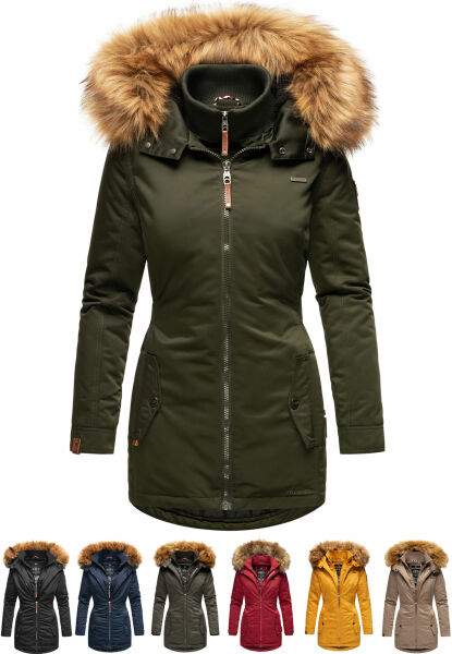 Navahoo Sanakoo Damen Winterjacke mit Teddyfell Schlussverkauf