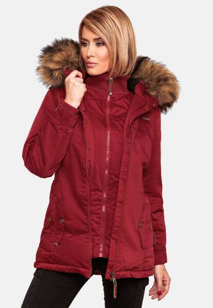 Navahoo Sanakoo Damen Winterjacke mit Teddyfell Schlussverkauf