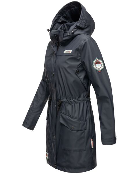 Navahoo Navahoo Deike Damen Regenjacke Regenmantel lang Teddyfell Exklusivangebot