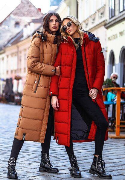 Navahoo Navahoo Isalie Damen lange Winterjacke gesteppt Cyber Monday