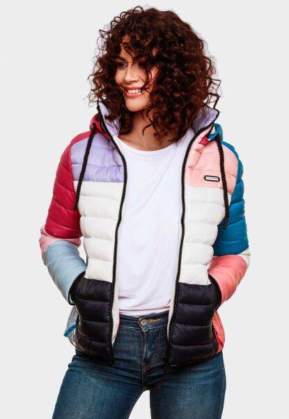 Navahoo Navahoo Lulana Multikulti Damen Steppjacke Colour Blocking Design Wochenangebot