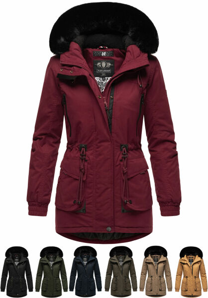 Navahoo Navahoo Olessaa Damen halblange Winterjacke mit Kapuze Discount Store für neue Produkte