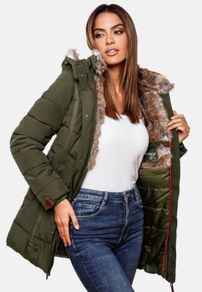 Navahoo Damen Winterjacke mit Kapuze Sonderangebote