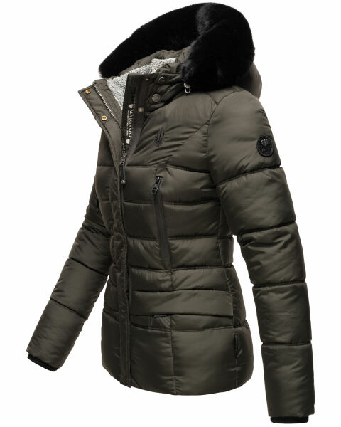 Navahoo Loveleen Damen Winter Steppjacke mit Teddyfell und Fellkragen VIP-Rabatte