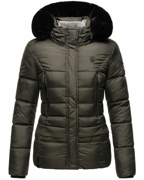 Navahoo Loveleen Damen Winter Steppjacke mit Teddyfell und Fellkragen VIP-Rabatte