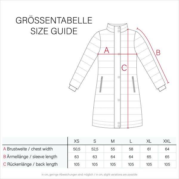 Navahoo Schneesternchen Damen lange Winter Steppjacke mit Kapuze Tiefpreis