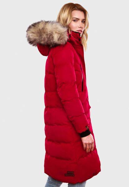 Navahoo Schneesternchen Damen lange Winter Steppjacke mit Kapuze Tiefpreis