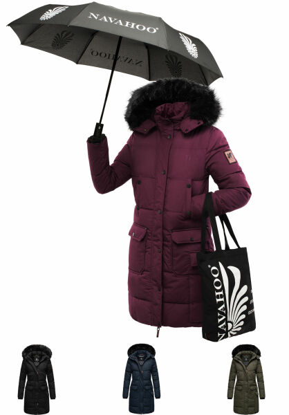 Navahoo Navahoo Cosimaa Damen Parka Winterjacke mit Regenschirm und Tragetasche Letzte 2 Tage