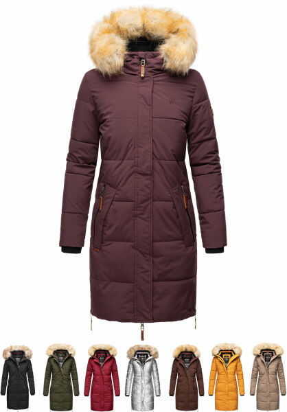 Navahoo Navahoo Halina Damen Winter Steppmantel mit Kunstfell Zeitbegrenzte Promotion