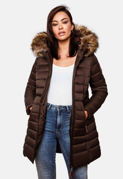 Navahoo Rose Damen Lange Winter Steppjacke Nur noch ein Tag übrig