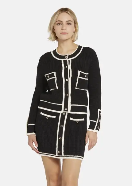 ﻿Nicowa Oversized cardigan - IDOWIA in BLACKarticle number NC8A22104019E-002 Rabatte dieses Monats