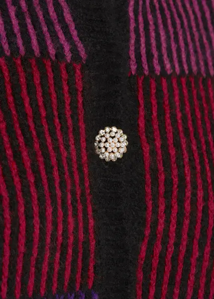 Nicowa Striped Cardigan SINOWA in BLACK MULTICOLORarticle number NC8A22101019E-002 Outlet