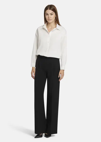Nicowa Wide Leg Twill Pants - VINIWIA in BLACKarticle number NC9A24003019E-002 Auslauf