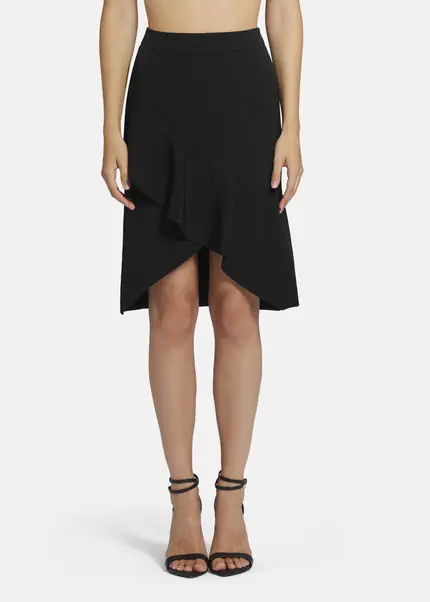 Nicowa Twill Ruffle Skirt - LOWIANA in BLACKarticle number NC9A24004019E-002 Angebote