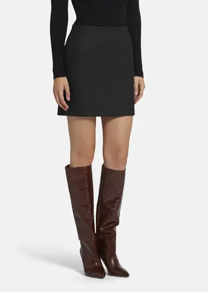 Nicowa Wool Mini Skirt - LANINO in ANTHRACITEarticle number NC9A24016038E-007 Hotsell