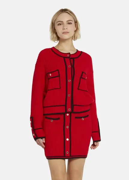 Nicowa Oversized cardigan - IDOWIA in REDarticle number NC8A22104014E-014 im Angebot
