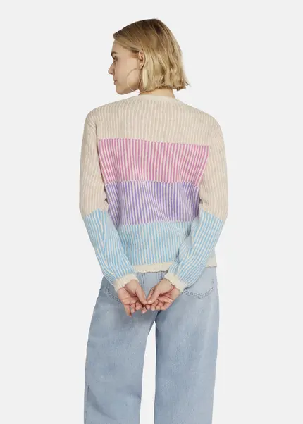 Nicowa Striped Cardigan SINOWA in CREAM MULTICOLORarticle number NC8A22101012E-072 Schlussverkauf