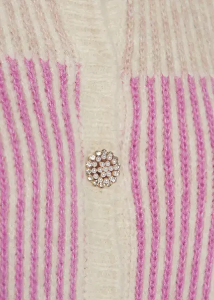 Nicowa Striped Cardigan SINOWA in CREAM MULTICOLORarticle number NC8A22101012E-072 Schlussverkauf