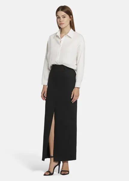 Nicowa Maxi twill skirt TRENALA in BLACKarticle number NC9A22401019E-002 Fabrikverkauf