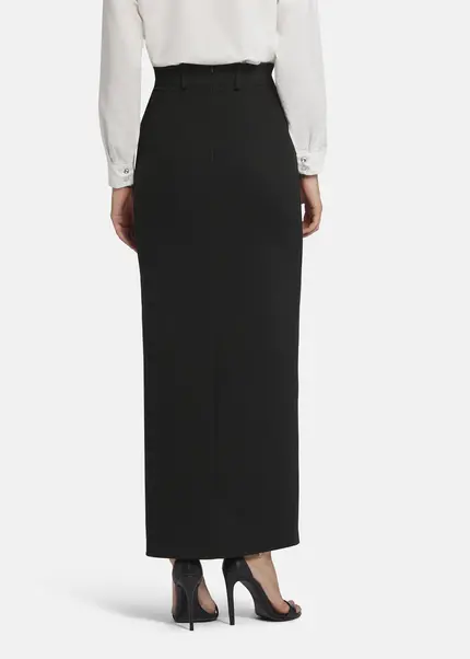 Nicowa Maxi twill skirt TRENALA in BLACKarticle number NC9A22401019E-002 Fabrikverkauf
