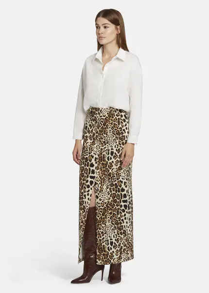Nicowa Leo twill skirt TRENALA in BLACK LEOarticle number NC9A22401017E-151 Meist gekauft