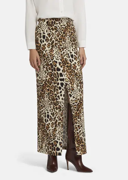 Nicowa Leo twill skirt TRENALA in BLACK LEOarticle number NC9A22401017E-151 Meist gekauft