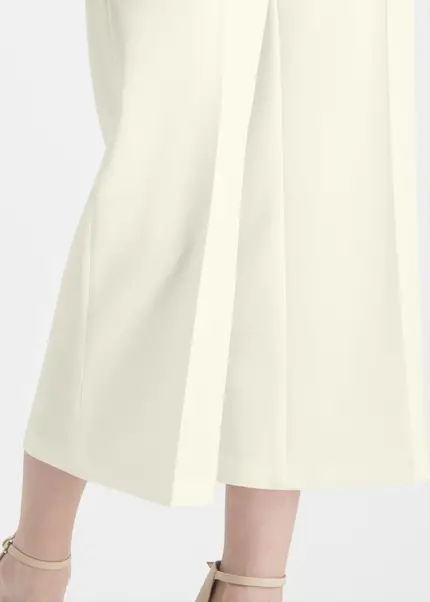 Nicowa Twill culottes with creases – CORADUE in WHITEarticle number NC7A12018011E-004 Großer Ausverkauf