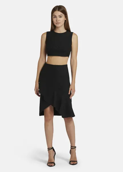 Nicowa Cropped Pinstripe Twill Top - LOWICA in BLACK PINSTRIPEarticle number NC9A24007019E-002 Cyber Monday