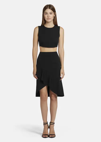 Nicowa Cropped Twill Top - LOWICA in BLACKarticle number NC9A24006019E-002 Weihnachtsangebot