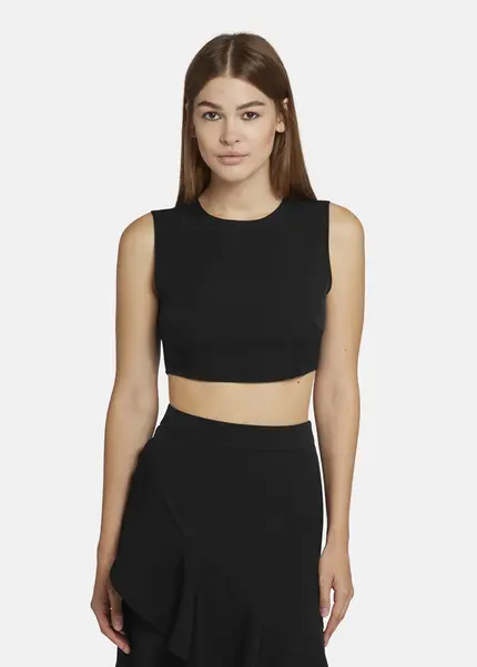 Nicowa Cropped Twill Top - LOWICA in BLACKarticle number NC9A24006019E-002 Weihnachtsangebot