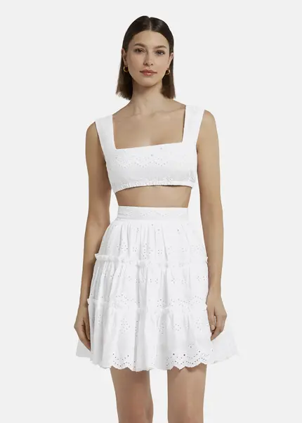Nicowa Embroidered bustier - GALINAWA in WHITEarticle number NC9A12602011E-004 Vatertagsangebot